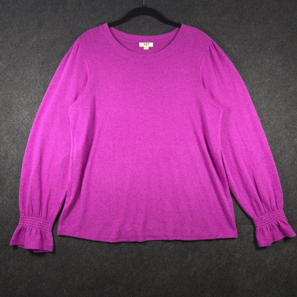 Nic + Zoe NZT Top Femme Size Medium Pink Super Soft Casual Pretty Cozy